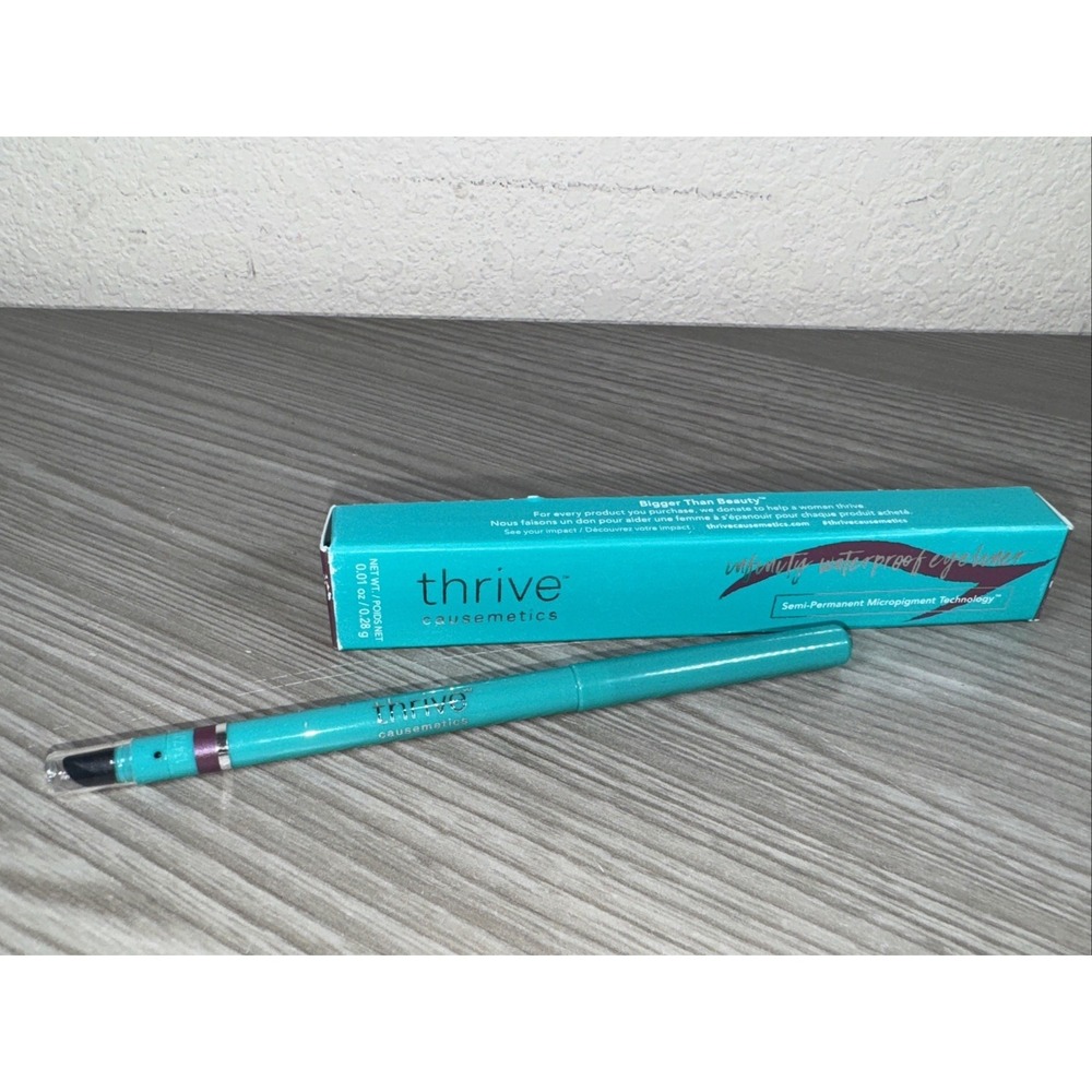 2 Pack Thrive Causemetics Infinity Waterproof Eyeliner Giuliana Plum Shimmer - Picture 2 of 4